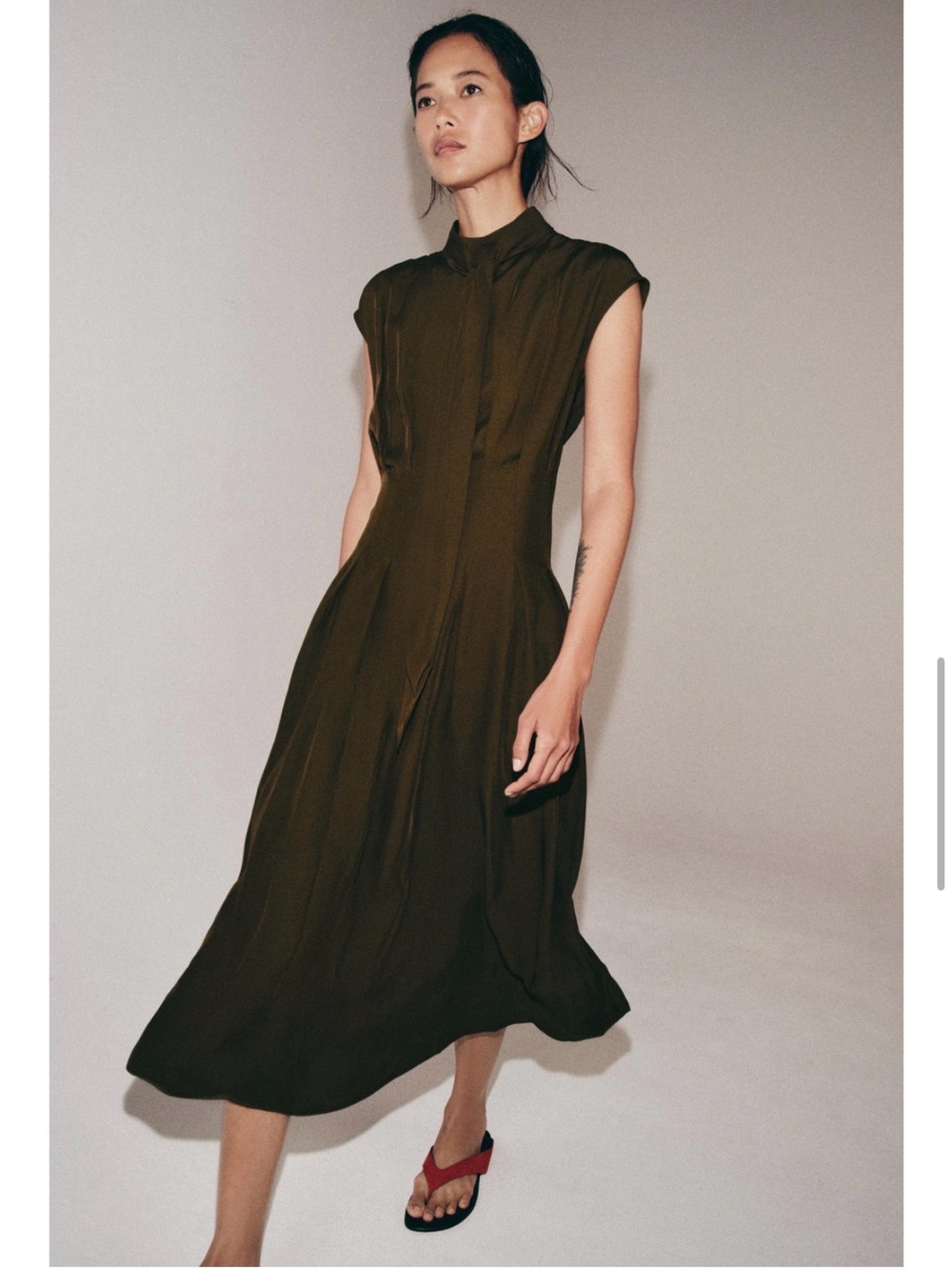 ZW COLLECTION TIED MIDI DRESS - Picture 4 of 7